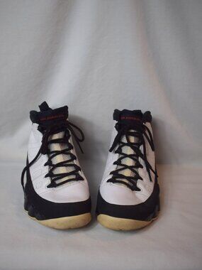 Nike Air Jordan 9 White and Black Sneakers Size 11 Pre-Owned No Box